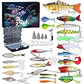 Fishing Advent Calendar - 24-Day Christmas Countdown with Lures & Tackle Set, Gift Ideal for Dad, Fishermen, and Teen Boys