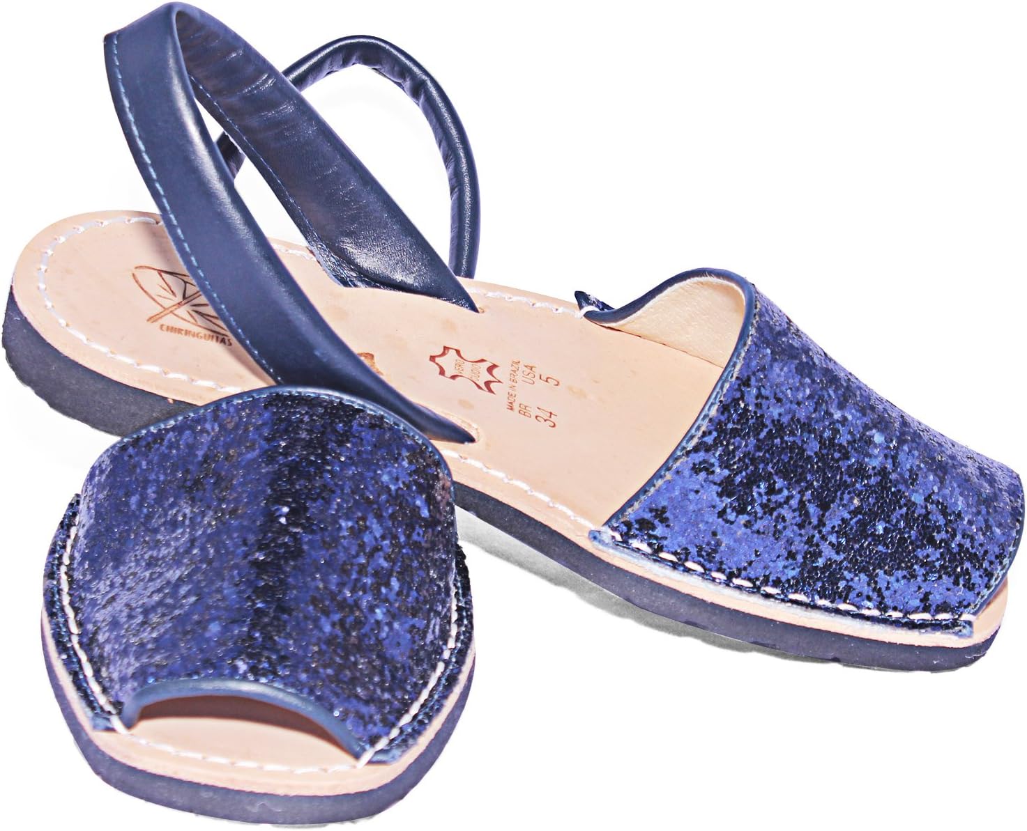 Ibizitas Avarcas Women’s Flat Leather Handmade Slingback Sandals