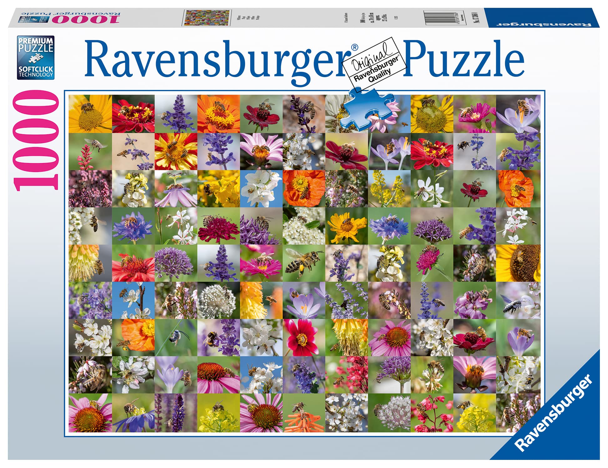Ravensburger Bee Collage 1000 Piece Jigsaw Puzzles for Adults and Kids Age 12 Years Up