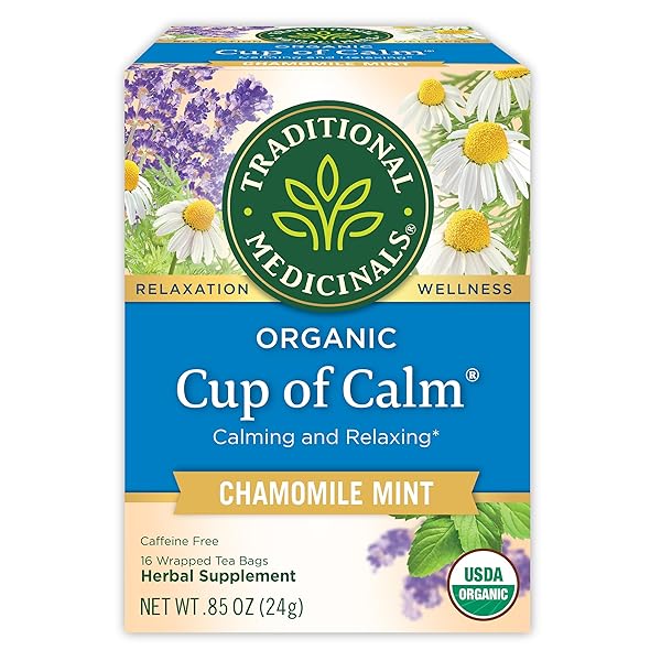TRADITIONAL MEDICINALS TEA, ORGANIC CUP OF CALM, CALMING...