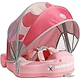 Mambobaby Float with Canopy Size Improved Non Inflatable Infant Baby Pool Float Smart Mambo Float Swim Trainer Add Tail Baby Swim Float Mambo Baby Float Solid Air Free Water Waist Swimming Ring