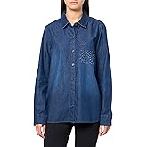 Gloria Vanderbilt Women's Larissa Single Chest Pocket Button Down Long Sleeve Shirt Standard