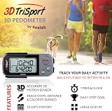Realalt 3DTriSport 3D Pedometer with Clip & Strap Grey/Black view 2