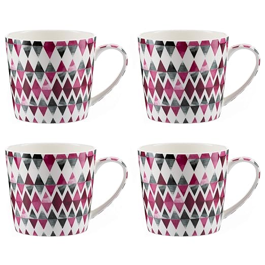 Jameson & Tailor - Juego de 4 Tazas Mugs de porcelana brillante ...