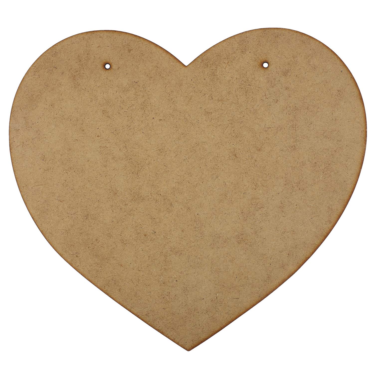 Creative Deco 2 x Large MDF Heart Shape Wooden Plaque Blank 220 x 200