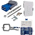 Kreg Jig R3 Master System with Starter Screw Kit & Classic 2" Face Clamp - Clamps for Woodworking - Premium Wood Clamps for Woodworking