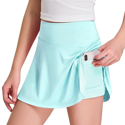 FitsT4 Sports Girl's Golf Skirt Adjustable Waist Active Tennis Skort UPF50+ Lake Green in Oman Whizz Active Skirts