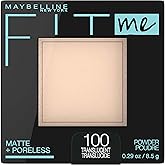 Maybelline Fit Me Matte + Poreless Pressed Face Powder Makeup &amp; Setting Powder, Translucent, 1 Count