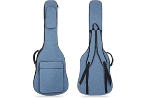 39 Inch Electric Guitar Bag Soft Guitar Case, MUZTOP 11 MM Thick Padded Electric Guitar Gig Bag Waterproof Guitar Backpack wi