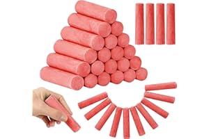 FELIZROCA 25pcs Red Chalks, Sidewalk Chalk, Washable Non-Toxic Jumbo Chalk for Kids, Chalks for Outdoor Art Play, Painting on