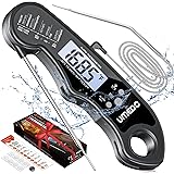 Digital Meat Thermometer, Umedo 2 in 1 Waterproof Instant Read Food Thermometer, Alarm Set, Backlight, Cal, Temp Chart, Cooki