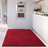 THE RUGS Red Shaggy Living Room Rug 180x270 cm 30 mm Thick view 3
