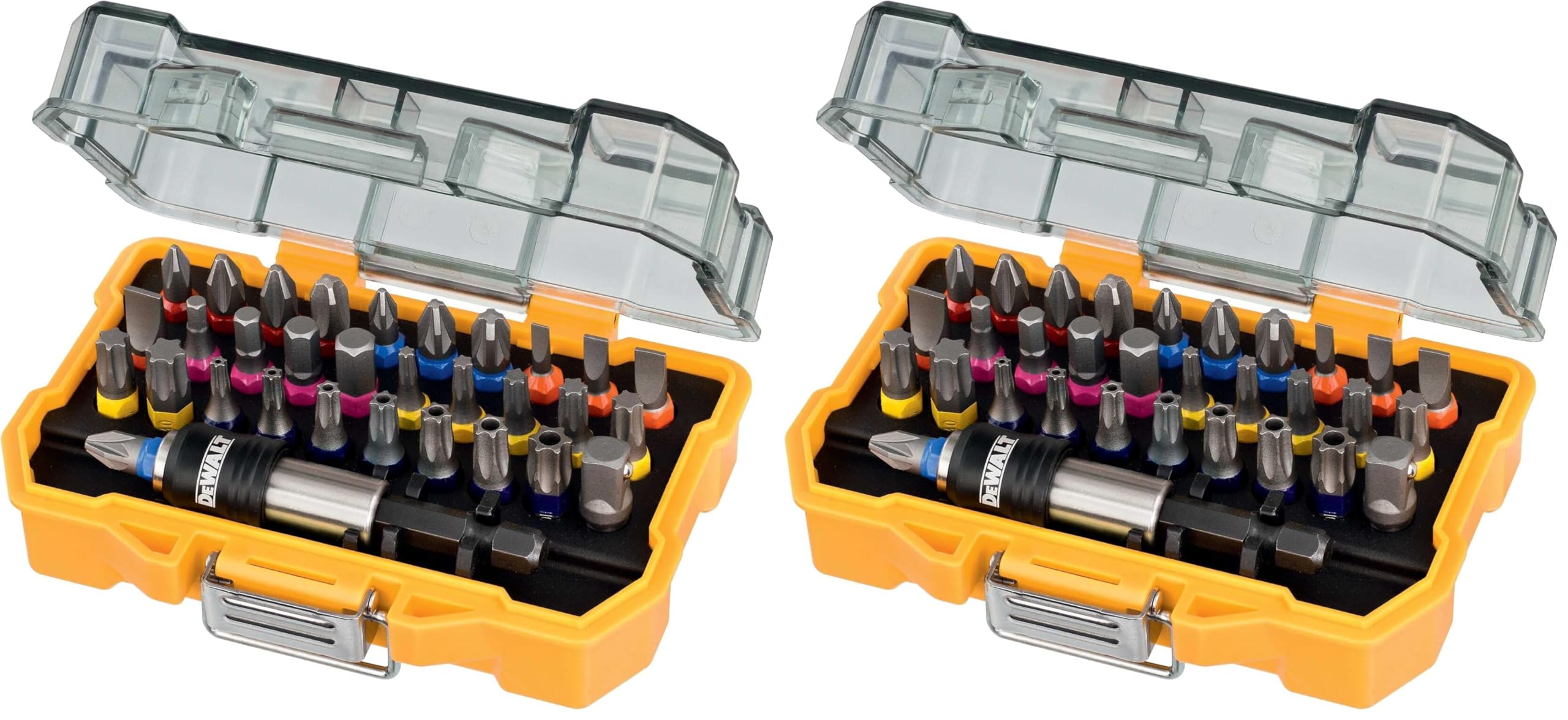 DEWALT DT7969-QZ, 32 Piece XR Professional Magnetic Screwdriver Bit Accessory Set, Yellow (Pack of 2)