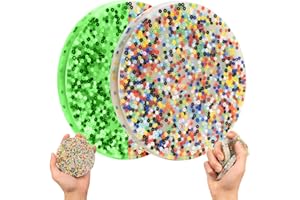 Benseager Large Pick Skin Pad Fidget Toys for Adults Anxiety (10CM), Anti Sking Picking Skin Pad Trichotillomania Fidget Toys (Round Colorful X2)