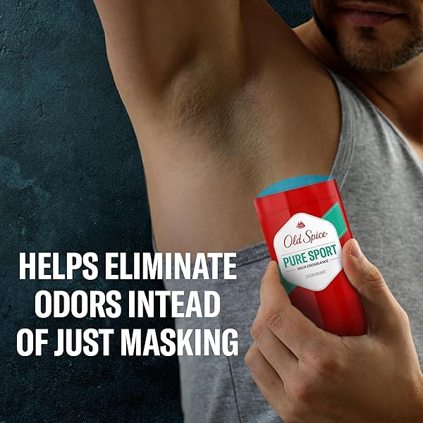 OLD SPICE HIGH ENDURANCE DEODORANT FOR MEN, ALUMINUM FREE, PURE SPORT SCENT, 2.25 OZ
