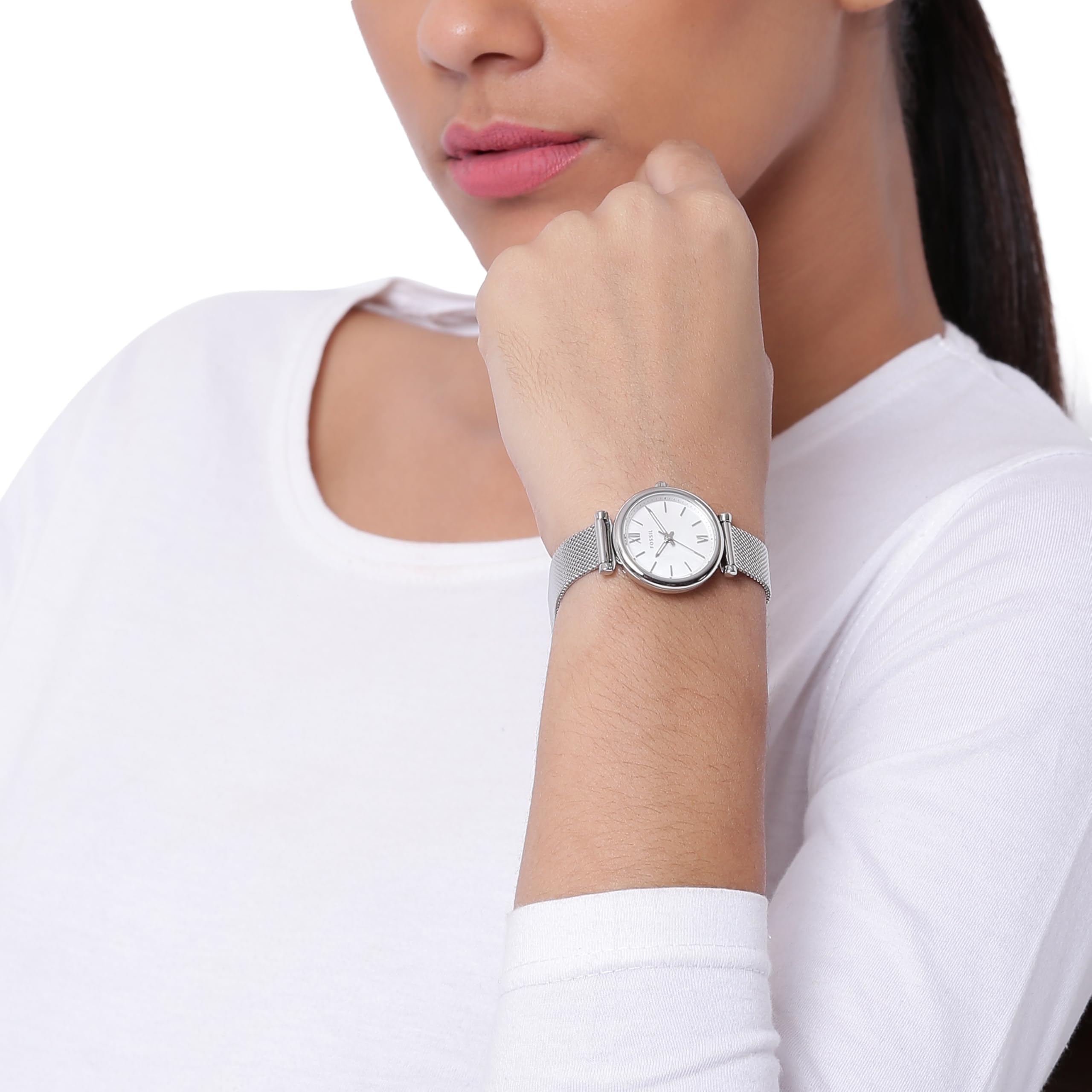 Fossil Women's Carlie Quartz Stainless Steel Three-Hand Watch