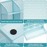 Marbrasse Mesh Desk Organiser Multicompartment Pen Holder Blue view 6