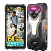 Ulefone Armor 34 Pro Plus 5G Rugged Smartphone with 150 Lumens Projector, 32GB+512GB ROM/2TB, 25500mAh 66W, Android 16, 6.95" 120Hz, 64MP+50MP+50MP 32MP, 1100LM LED Light/Waterproof/NFC/Widevine L1