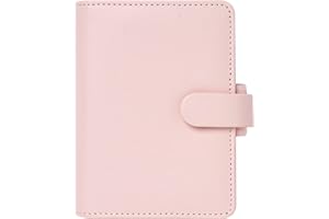 Filofax Saffiano Organizer, Mini Size, Blush - Cross-Grain, Leather-Look, Five Rings, Week-to-View Insert, Multilingual (C022