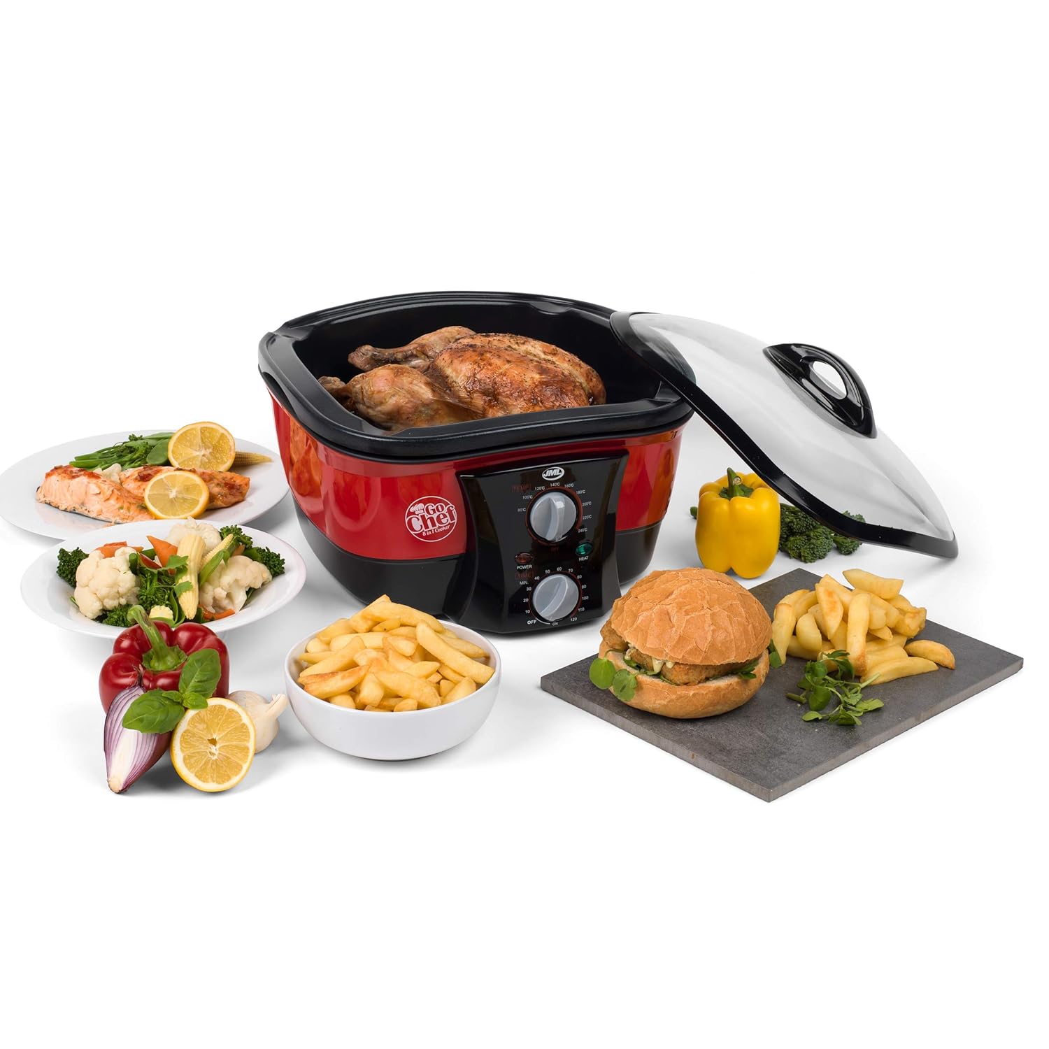 JML GoChef 8in1 NonStick MultiFunctional Cooker with FREE Recipe