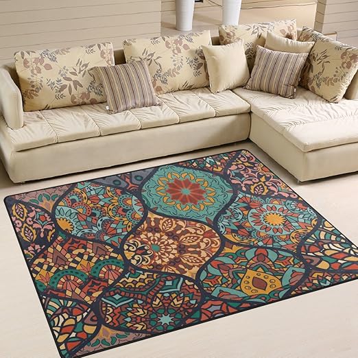Amazon Com Savsv Large Area Rugs 5 3 X 4 Colorful Moroccan