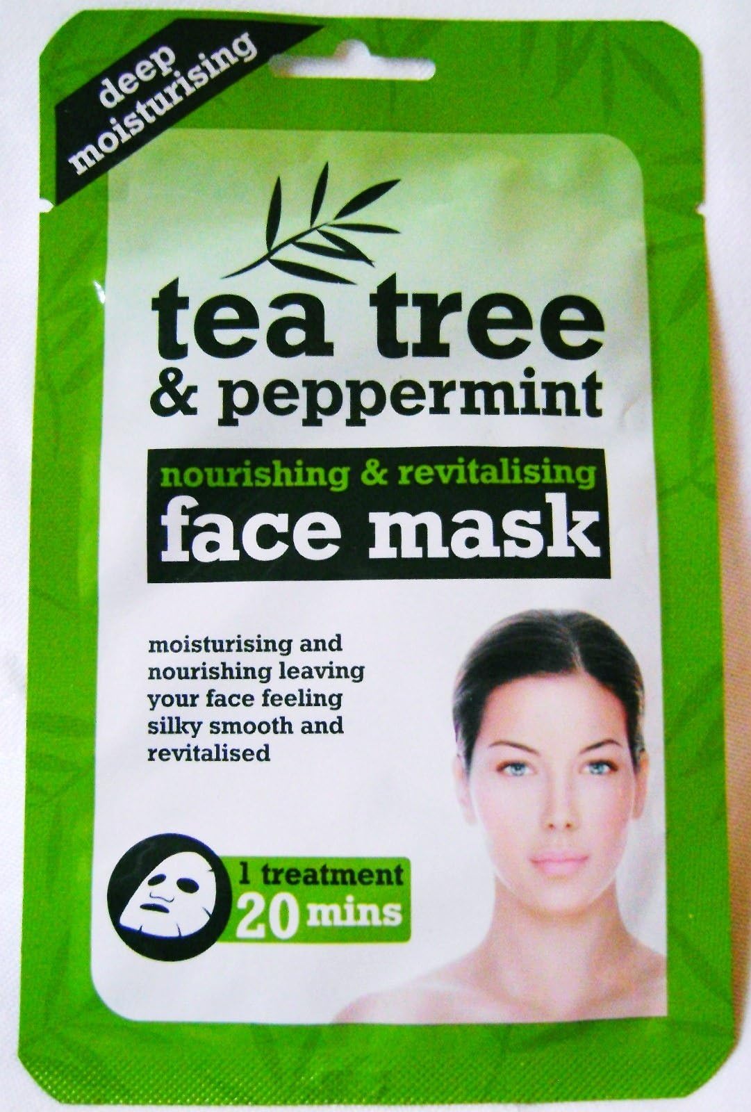 New Tea Tree & Peppermint Nourishing Revitalising Face Mask 1x20 Min Treatment