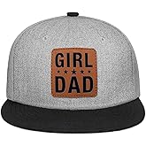 Girl Father Dad Flat Bill Leather Patch Trucker Hat, for Dad from Daughter Son
