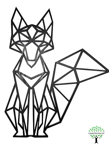 Fuchs Wandbild Aus Holz Version 2 Origami Bilder