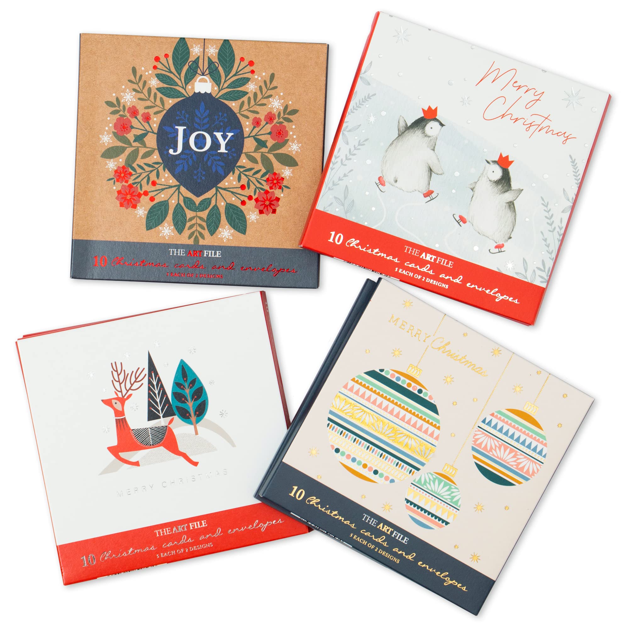 The Art File | Christmas Money Wallet Cards & Envelopes Bundle of 40 Cards with 8 designs