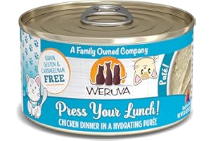 Weruva Wet Cat Food, Press Your Lunch with Chicken Pate, 3oz Can, Pack of 12