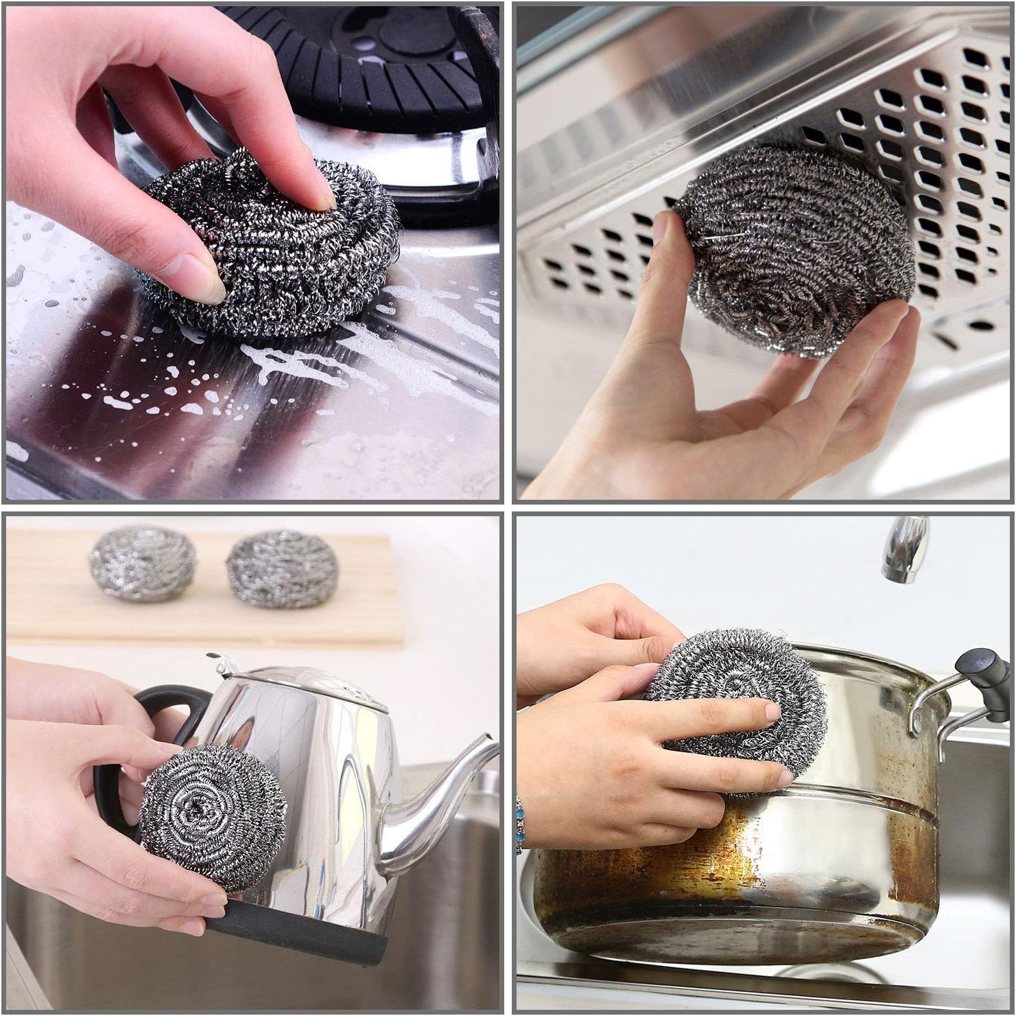 Steel Wool Scrubber Stainless Steel Sponges Metal Scrubber Metal