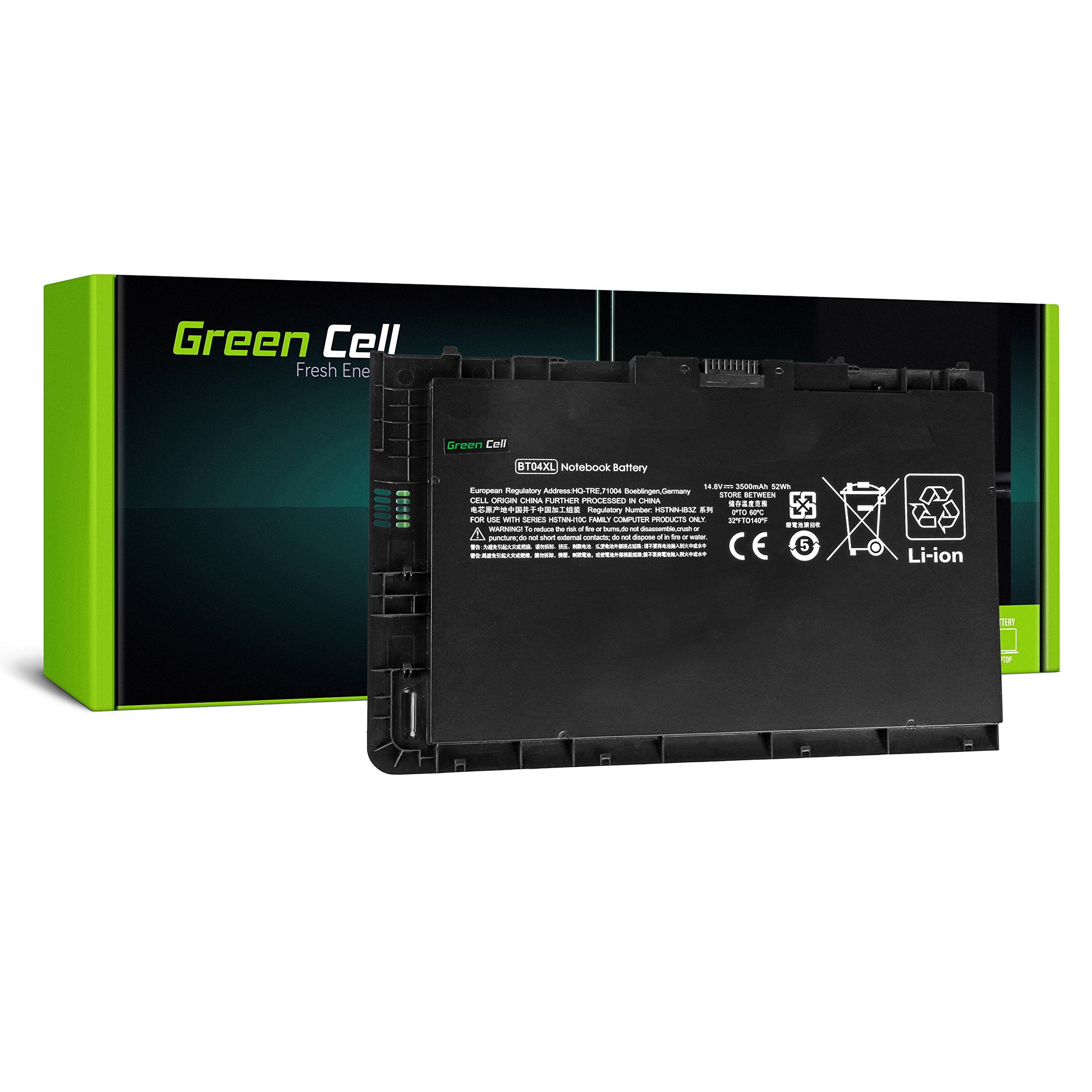 Green Cell PRO BA06XL BT04XL HSTNN-I10C HSTNN-IB3Z Laptop Battery for HP EliteBook Folio 9470m 9480m (Li-Polymer Cells 3500mAh 14.8V Black)