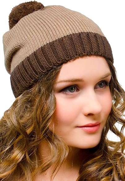 brown bobble hat