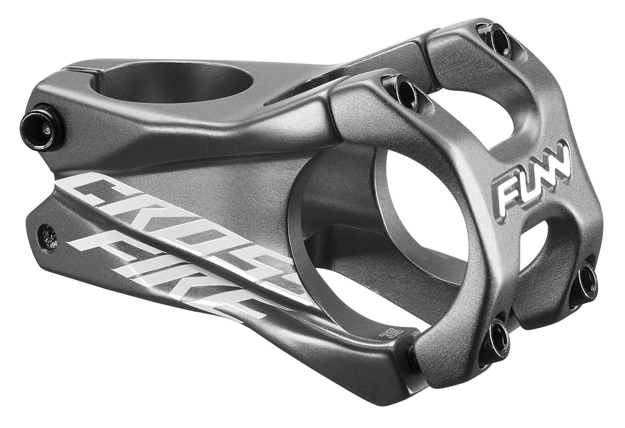 Funn Crossfire Mountain Bike Stem with 35mm Bar Clamp - Durable and Lightweight Alloy Bike Stem for Mountain Bike and BMX Bike, Length 50mm stem (Gray)