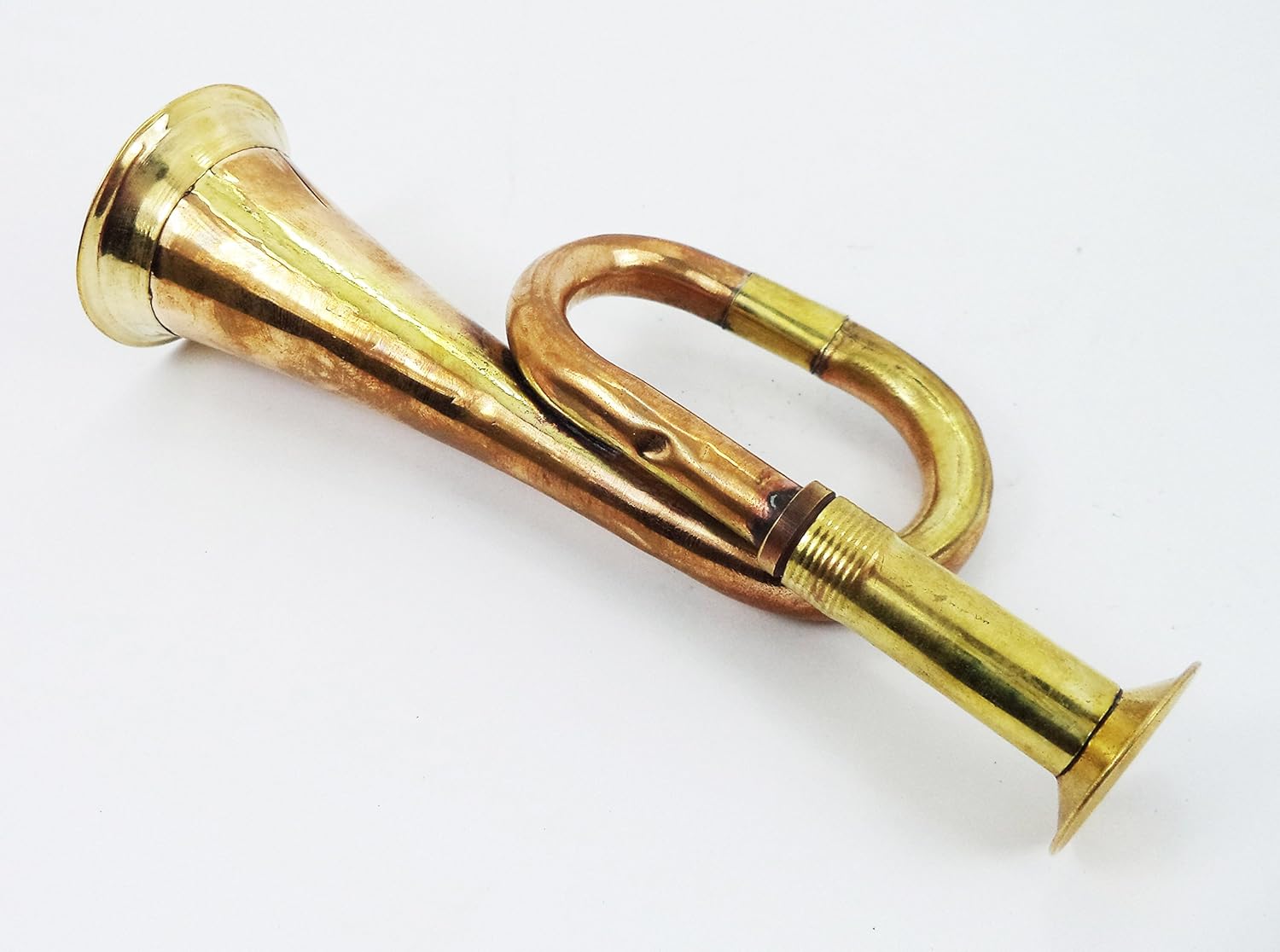 Military Chinese Army Brass and Copper Blowing Bugle Attack War Command Signal Horn 6" Inch: Musical Instruments