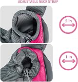 LONTG Pet Sling Carrier Bag Breathable Shoulder Front Carrier Grey Blue Red view 4