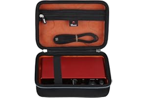 Mchoi Hard EVA Travel Case Compatible with Focusrite Scarlett 2i2 (3rd Gen) 4th Gen USB Audio Interface and Accessories, Case