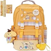 Juju Yellow Kawaii Backpack - Cute Kawaii Stuff Mochila Kawaii - Yellow Backpack - Cute Backpacks For Girls - Cute Backpack Kawaii Backpacks For School Girls - Cute Backpack For School