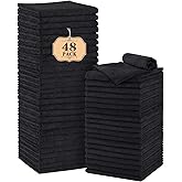 Orighty Salon Towels 48 Pack, Microfiber Hair Salon Towel 16 x 29 Inch, Super Soft and Absorbent Black Towels for Salon, Hand, Gym, Bath, Spa and Home Hair Care, Not Bleach Proof