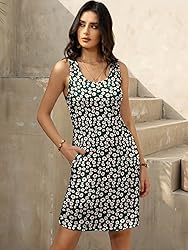 LUXVEER Womens Summer Dresses 2025 Floral Printed
