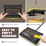 JEHONN Carpet Sweeper Manual with Horsehair Dual Rollers Yellow view 6