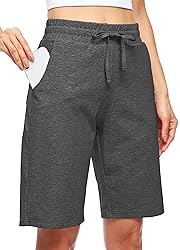 Willit Women's Shorts 10" Bermuda Cotton Long