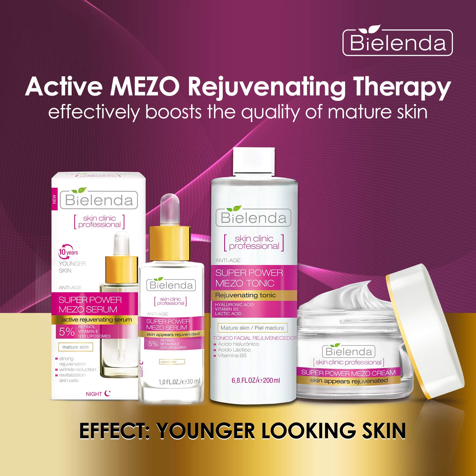 Bielenda Skin Clinic Face Serum Reduces Wrinkles Improves Firmness Elasticity Smoothes And Revitalizes Skin Cells Skin Clinic Professional Face Serum With Retinol And Q10 30 Ml Buy Online In Botswana At Desertcart
