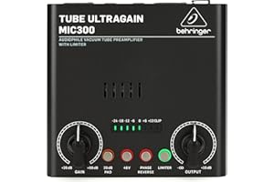 Behringer Tube ULTRAGAIN MIC300 Audiophile Vacuum Tube Preamplifier with Limiter