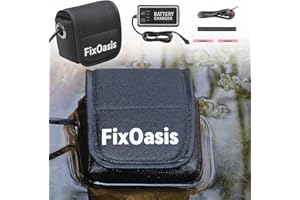 FixOasis High-Capacity Fish Finder Battery and Charger Kit,Compact & Portable for Kayak,Compatible with GPS,Fish Finders,and Most 12V Electronics,with a Reusable Lifespan of at Least 5 Years