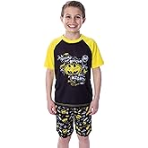 DC Comics Boys' Batman Pajamas Ready For Action Short Sleeve Shirt and Shorts 2 Piece Superhero Pajama Set (8)