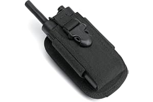 TACNEX Universal Radio Holster Tactical Two Ways Radio Holder Compact Elastic Walkie Talkies Pouch Nylon Case w/MOLLE Strap Duty Belt Clip for Police Leo Security Firefighter Rescue EMS EMT Military