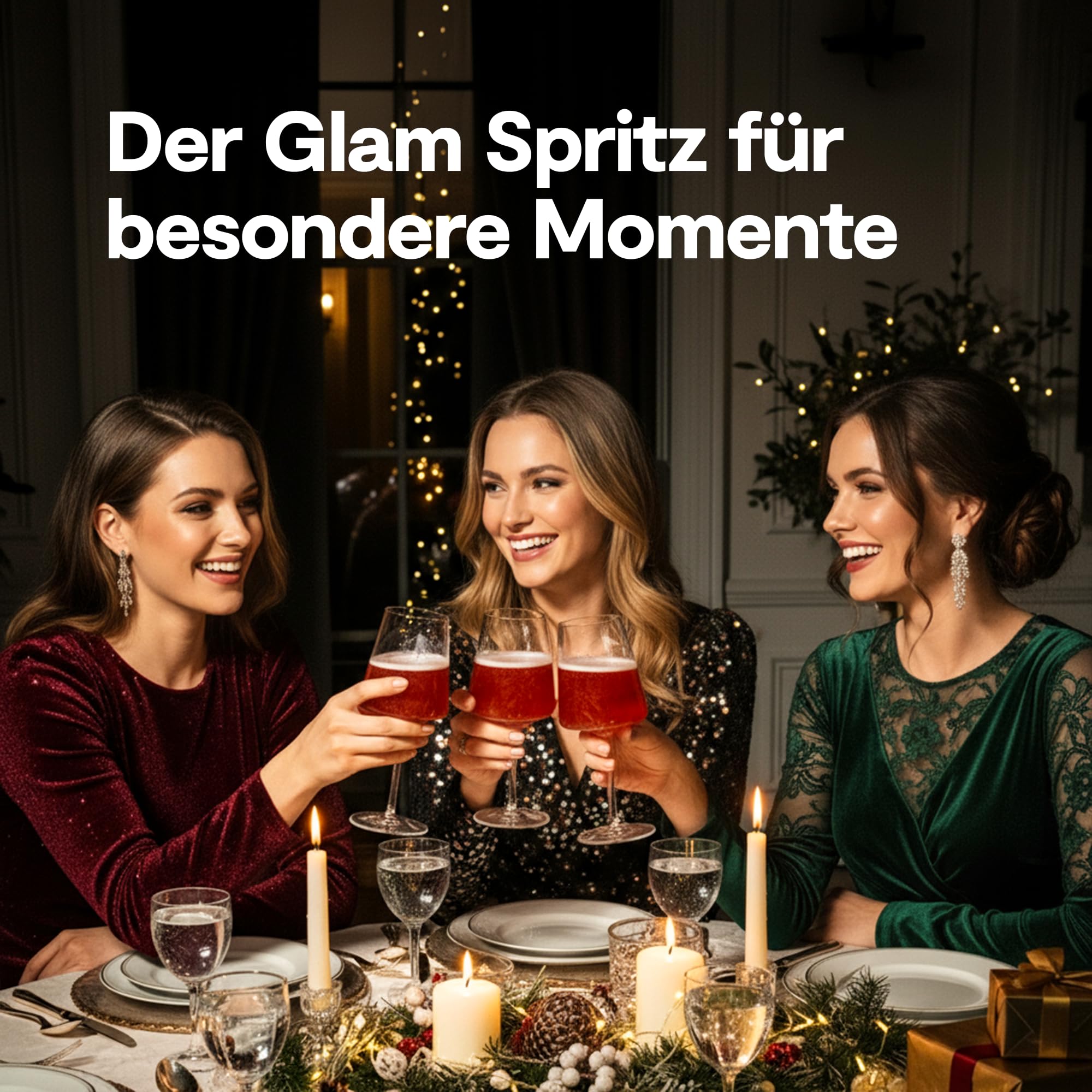 Laori Alkoholfreier Glitzer Spritz | Alkoholfreier Aperitif mit Glitzer ohne künstliche Aromen | Pflanzliche Farbstoffe | Perfekt für Spritz | Geschmack von Orange+Grapefruit | Nur 65 kcal 5