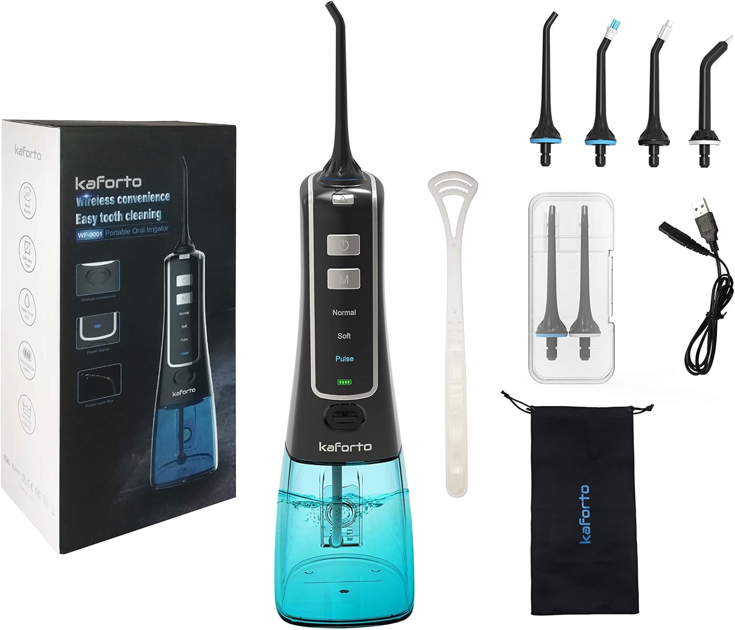 Munddusche Kabellos Elektrisch Wasser Flosser mit 5 Düsen ...