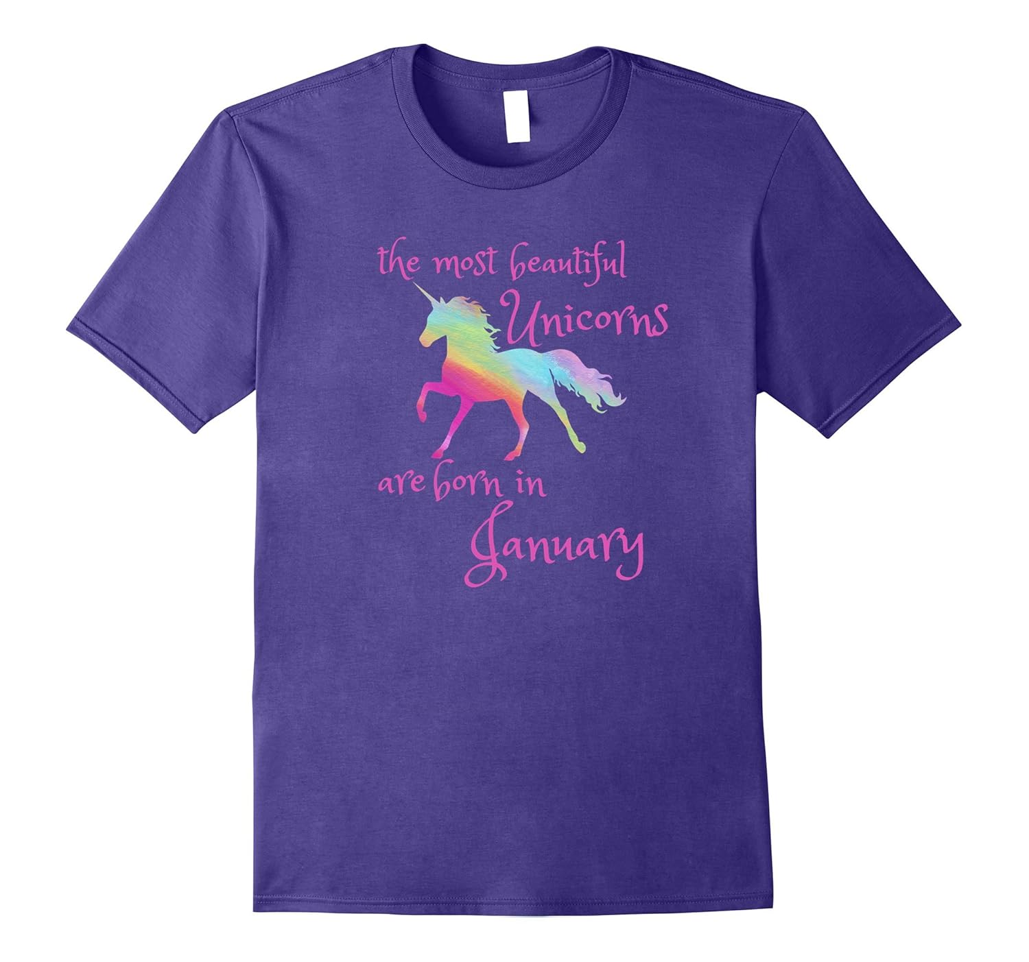 Beautiful Unicorn Birthday Shirt January Unicorn Gift-Rose